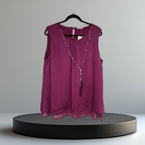C&A Canda Sleeveless Plum Jewel Top